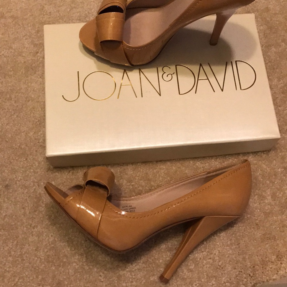 Joan and David peep toe heels